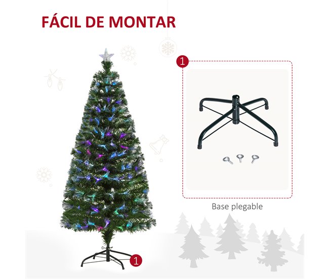 Árvore de Natal Artificial Metal e PVC HOMCOM, casa - natal Verde
