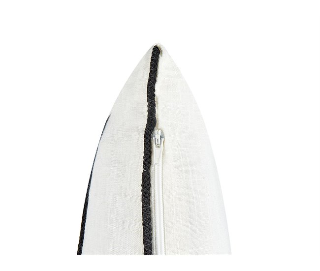 Beliani Almofada decorativa MILAS Branco/ Preto