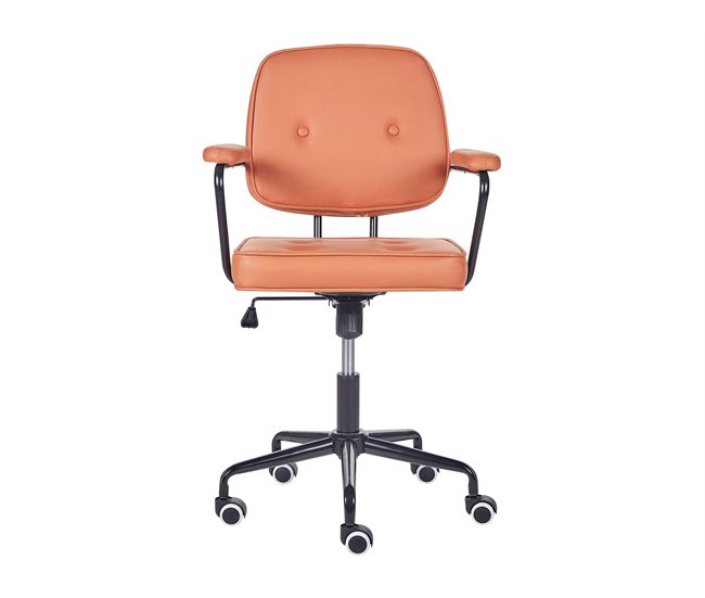 Beliani Silla de oficina PAWNEE Laranja