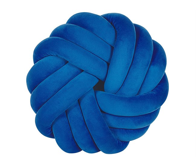 Beliani Almofada decorativa AKOLA 30x30 Azul Marino