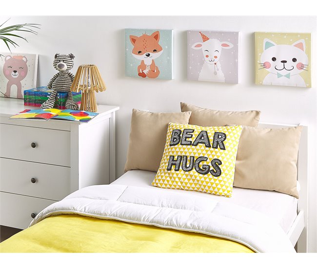 Beliani Almofada decorativa RADZKOT 40x40 Amarelo