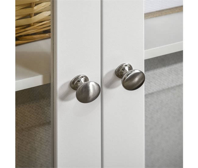 Aparador MDF, Painel de Partículas e Vidro HOMCOM 120 Branco