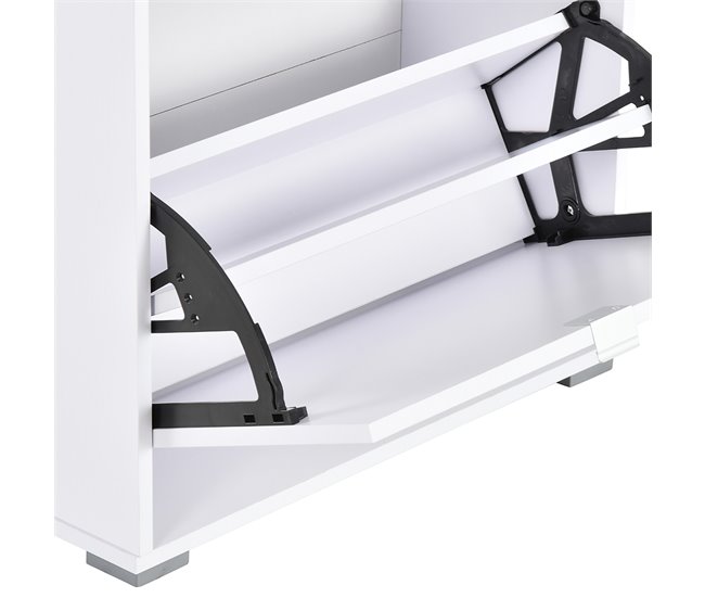 Armário de Sapatos Placa de partícula de classe E1 HOMCOM 60 Branco