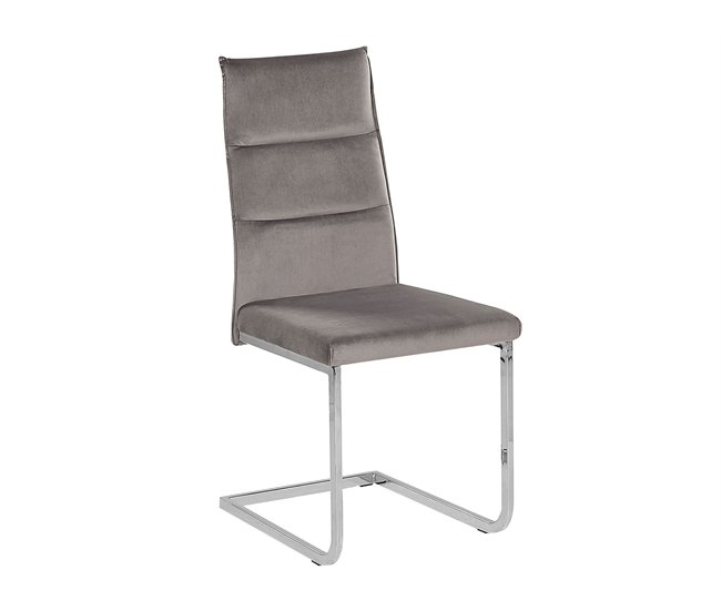 Beliani Silla de comedor ROCKFORD Cinza