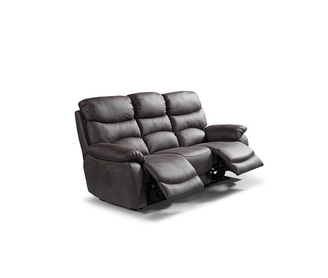 Sofá relax motorizado tecido ESPRIT Chocolate