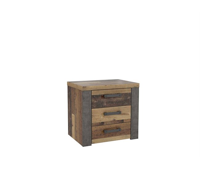 Mesa de cabeceira NELEKE Madeira escura
