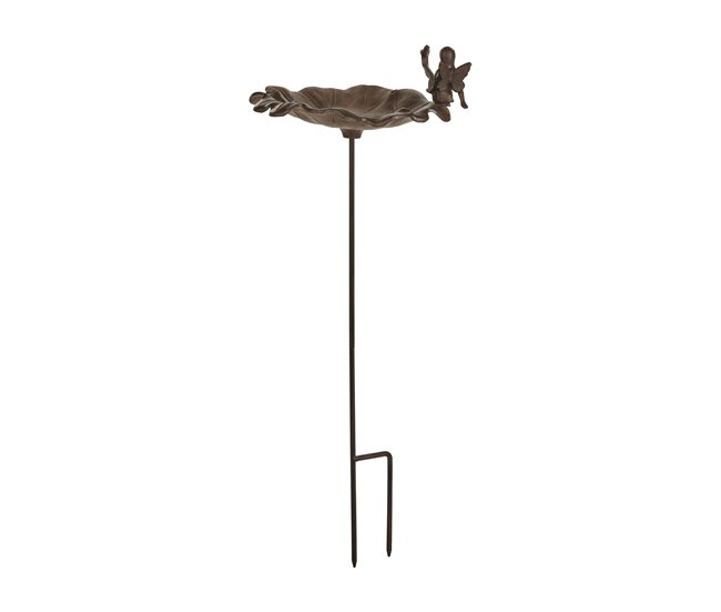 Beliani Fuente de bano para pájaros MAGPIE Castanho
