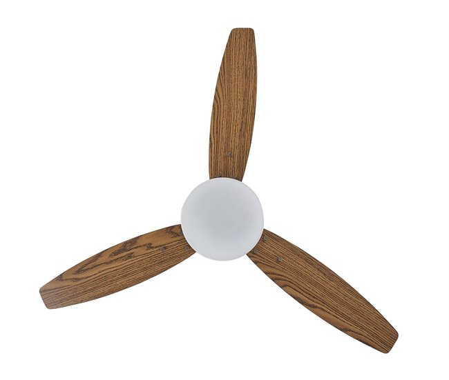 Beliani Lâmpada de teto com ventilador MLAVA Castanho