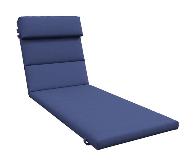 Almofada para Espreguiçadeira Poliéster Azul