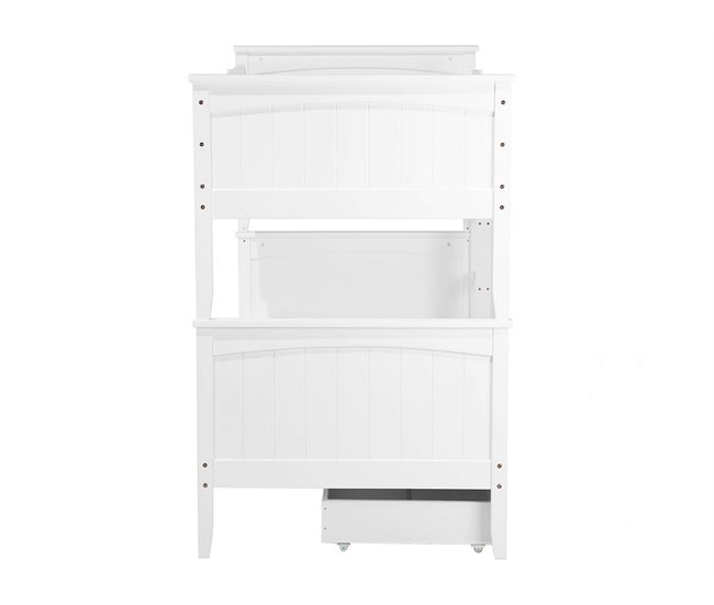 Beliani Beliche Pinho ALBON 97x208 Branco