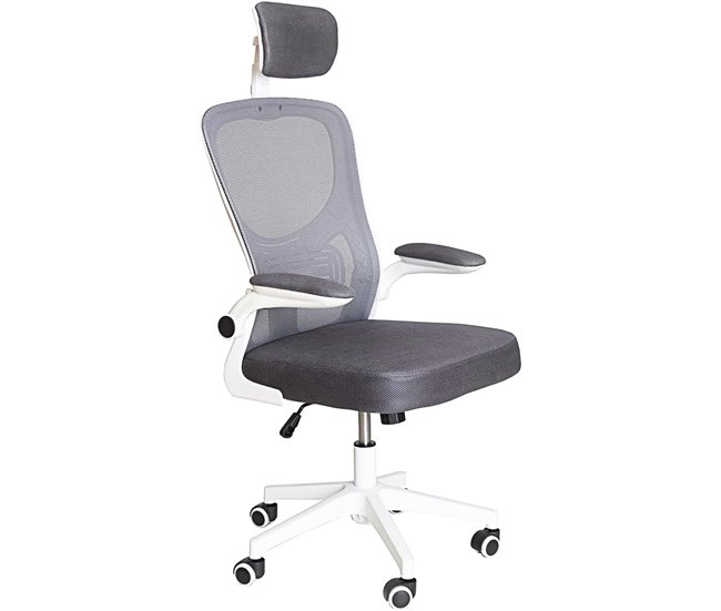 Cadeira de escritório ergonômica dupi | encosto em tela respirável | suporte lombar e apoio de cabeça ajustáveis ??| giro de 360° | cinza