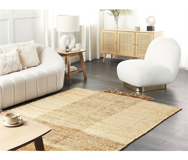 Beliani De tejido plano HAMZALAR 160x230 Bege
