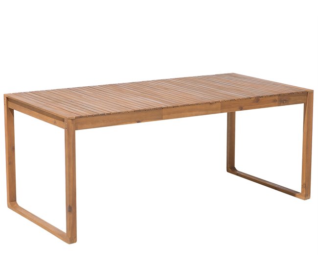 Beliani Mesa de refeição SASSARI 90x180 Madeira Clara