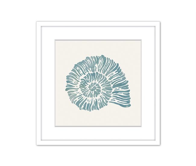 Pintura CARACOL AZUL 42x42cm marca MARCOMUEBLE  Azul