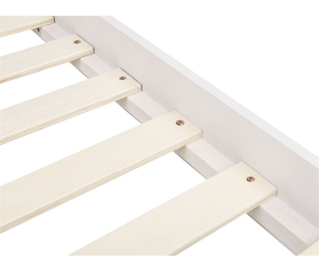 Beliani Cama com estrado MDF BERRIC 148x202 Branco
