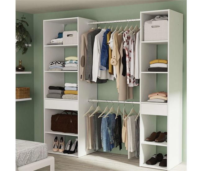 Móveis de camarim abertos Cloe Branco