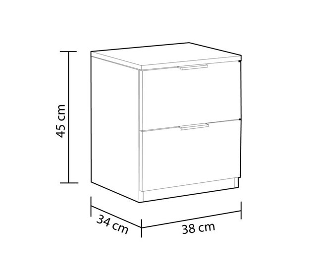  Mesa de cabeceira de baixo custo 38 Branco