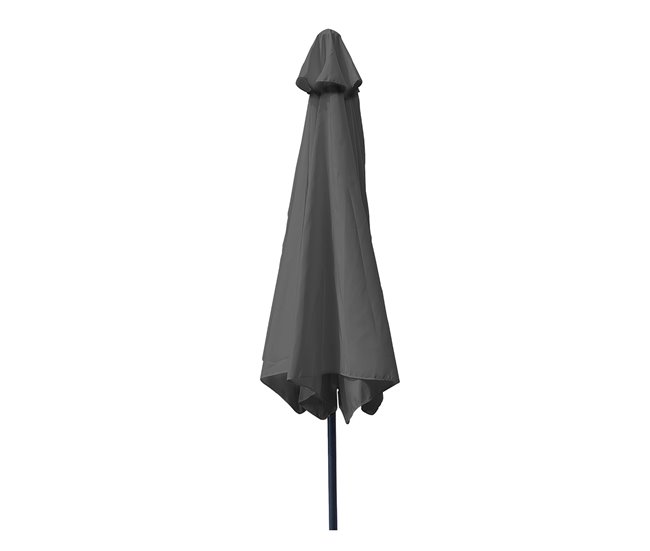 Acomoda Textil - Guarda-sol de jardim com revestimento anti-UV e pega de manivela Cinza Escuro