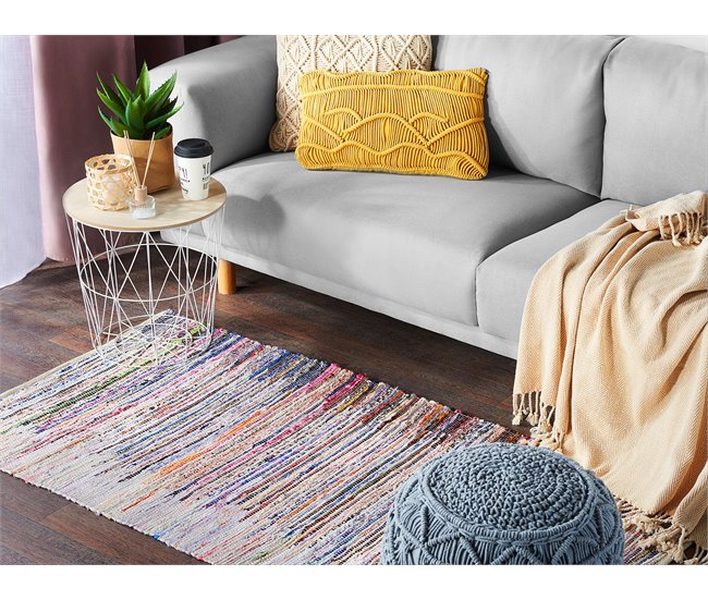 Beliani Entrelaçado MERSIN 80x150 Multicor
