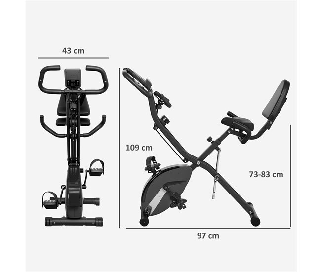Bicicleta Estática Aço, ABS SPORTNOW Preto