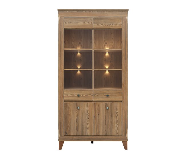 Armário para porcelana de 4 portas em madeira Raya Madeira