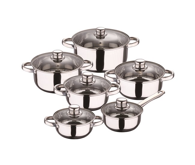 Bateria de cozinha 12 peças com jogo de patch Multicor