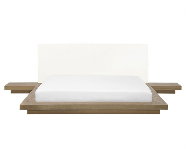 Beliani Cama com estrado MDF ZEN 308x229 Bege
