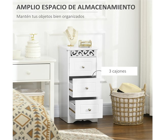 Auxiliar Casa de Banho MDF HOMCOM, casa - móveis de armazenamento Branco