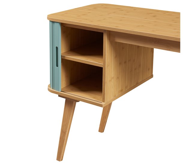 Secretária Tysvær com compartimento Azul