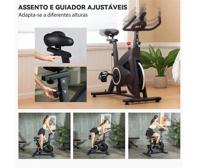 Bicicleta Estática Aço e ABS SPORTNOW Preto