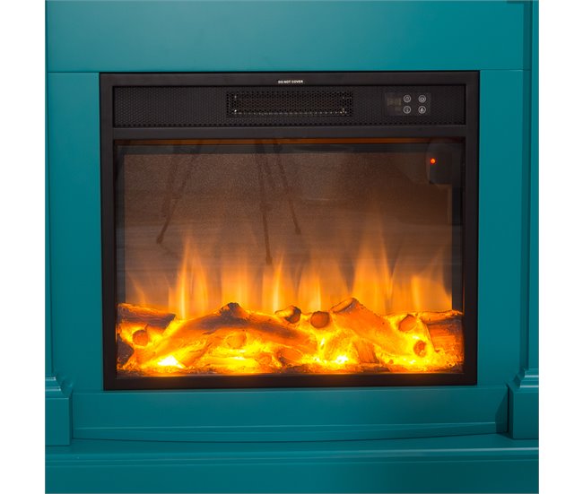 Lareira Eléctrica De Parede Turquoise FUEGO-ALBERTO-TURQUESA Turquesa