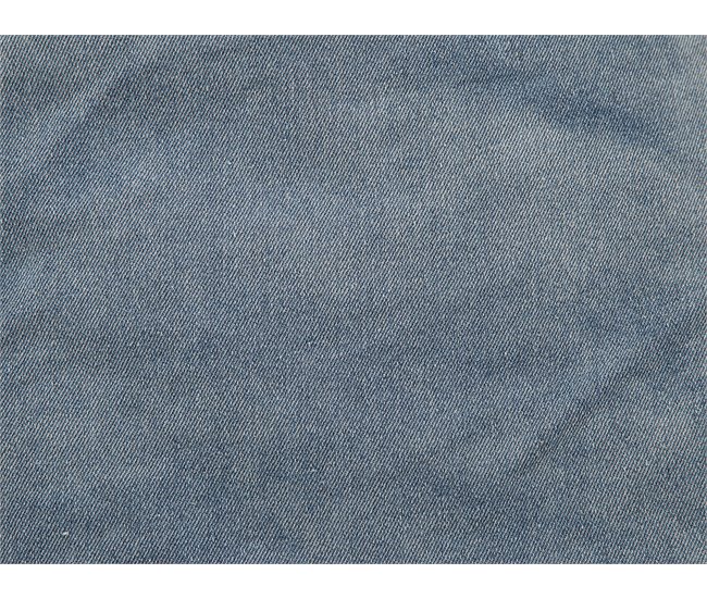 Beliani Pufe DROP LINEN Azul Claro