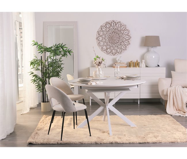 Mesa de jantar extensível CINTHYA Branco