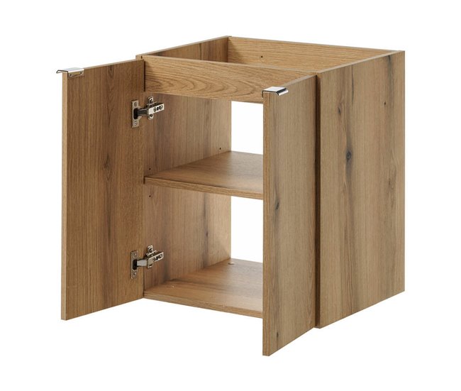 Móvel de casa de banho suspenso Newport com 2 portas 50 Carvalho