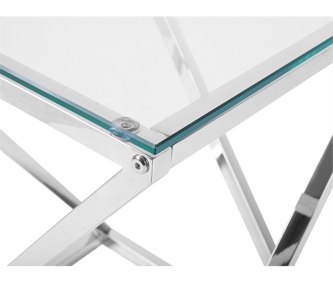 Beliani Mesa de apoio BEVERLY 40x40 Cinza