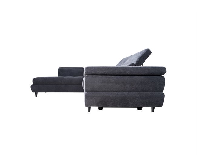 Sofá de canto OMEGA com cama cor antracite Antracite