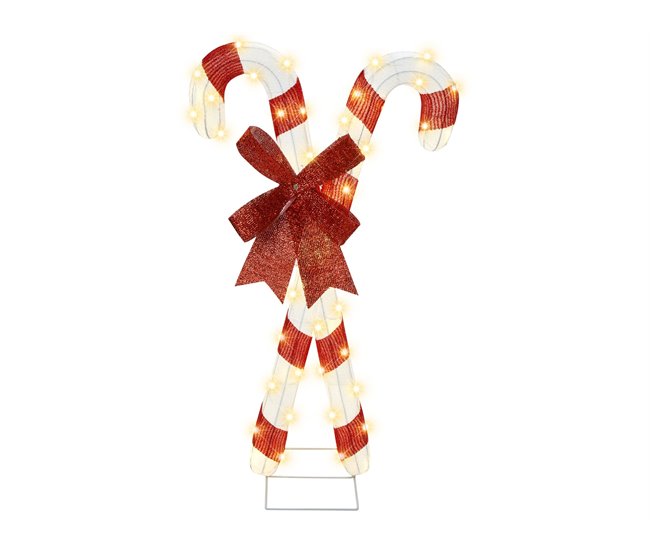 Beliani Decoração LED OLASVIK Branco/ Vermelho