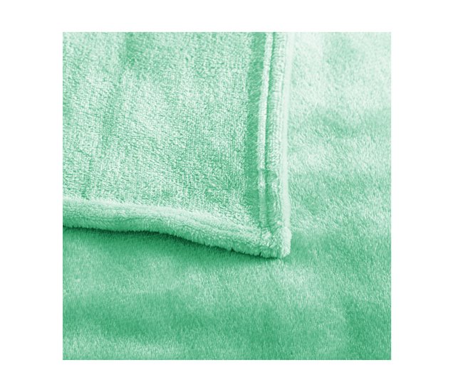  Acomoda Textil - Manta de veludo liso, macia e quente. Verde
