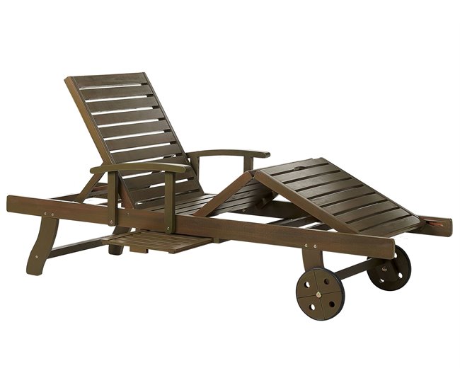 Beliani Cadeira lounge/relax AMANTEA Castanho