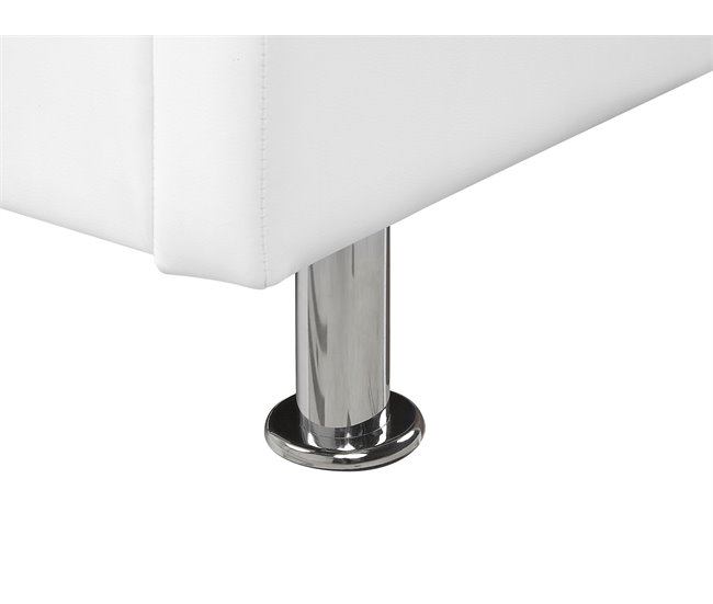Beliani Cama com estrado Pele sintética METZ 209x215 Branco