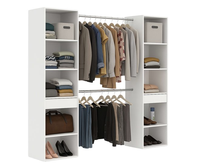 Móveis de camarim abertos Cloe Branco