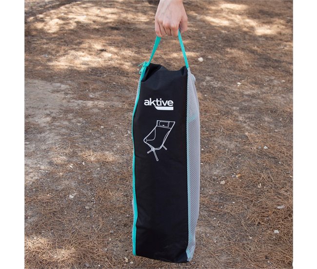 Aktive Cadeira de campismo dobrável ultra-compacta Preto