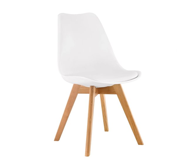 Pack Mesa Fixa de Jantar ou Cozinha + 6 Cadeiras Nórdicas 138x80 Branco