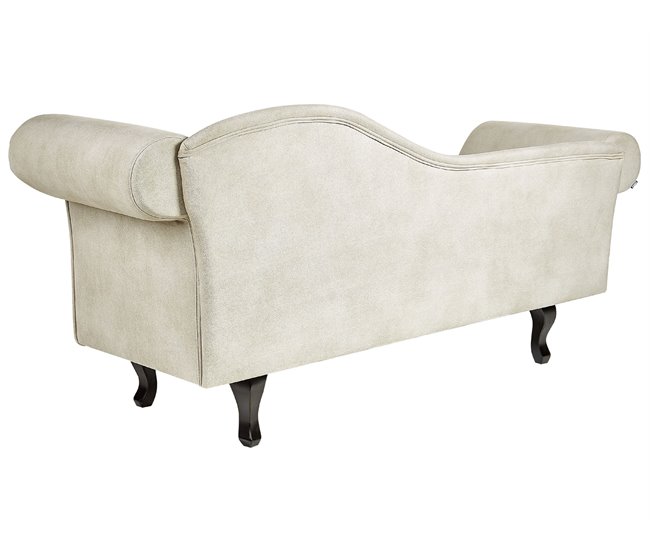 Beliani Chaise longue versão à direita Veludo LATTES Bege