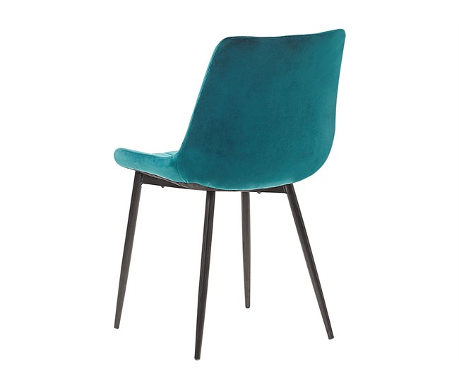 Beliani Silla de comedor MELROSE Turquesa