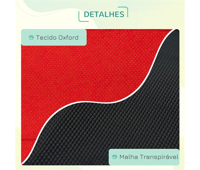 Cama para animais de estimação Metal e tecido Oxford PawHut Preto/ Vermelho