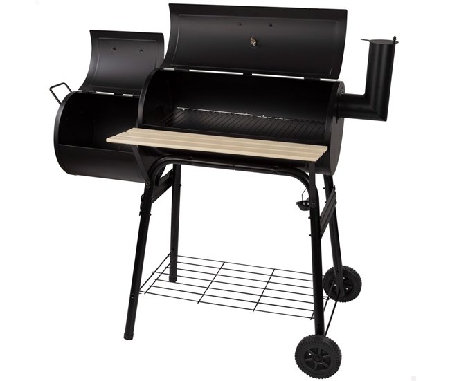 Barbecue e fumeiro a carvão portátil Aktive Preto