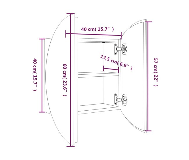 armário de casa de banho 60 Branco