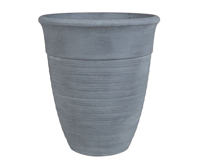 Beliani Conjunto de 2 vasos para plantas KATALIMA Cinza