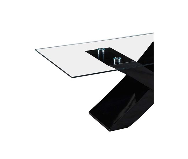 Mesa de centro retangular 117x62 Preto